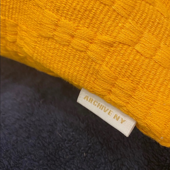 Archive New York Antigua Pillow - Solid Orange - Picture 5 of 6